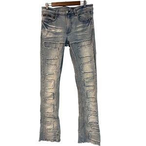 Rockstar Original RSM205 Denim Jeans Light Wash Distressed Patchwork Men's 34